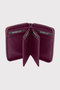Zoozie Bags Tarjetero de Cuero Auténtico Color Damson Red